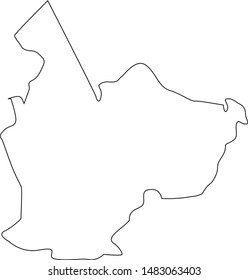 Map of Taliaferro County in Georgia state in USA