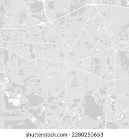 Map of Tallahassee city, Florida. Urban black and white poster. Road map image with metropolitan city area view.