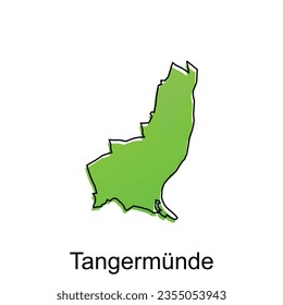 Map of Tangermunde modern outline, High detailed vector illustration vector Design Template, suitable for your company