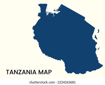 Map of Tanzania, Solid Map of Tanzania, Tanzania vector Illustration, Map of Tanzania with Colour.