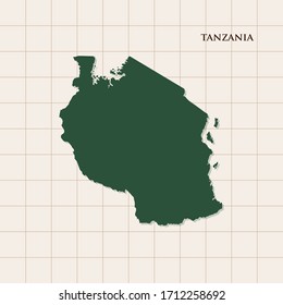 Map of Tanzania vector design template