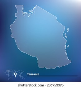 Map of Tanzania - vector illustration