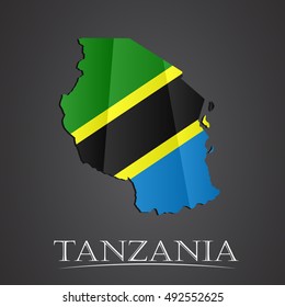 Map of tanzania. vector illustration