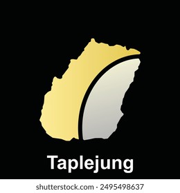 Map Of Taplejung City Modern Simple, illustration vector design template