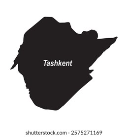 Map of tashkent, capital of Uzbekistan vector illustration symbol design