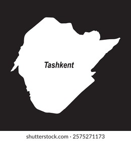 Map of tashkent, capital of Uzbekistan vector illustration symbol design