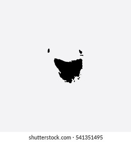 Map of Tasmania Vector Illustration

