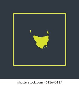 Map of Tasmania Vector Illustration

