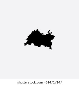 Map of Tatarstan Vector Illustration 