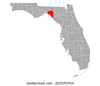 Map of Taylor in Florida on white