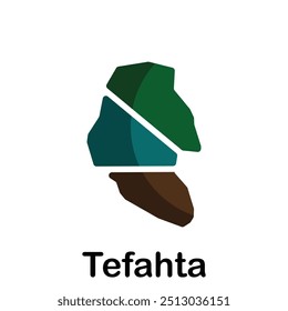 Karte von Tefahta modernes Design, Hohe detaillierte Vektorgrafik lebanon Land, geeignet für Ihr Design, Marke und etc