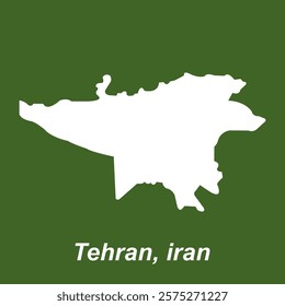 Map of Tehran, capital of Iran vector illustration design