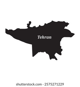 Map of Tehran, capital of Iran vector illustration design