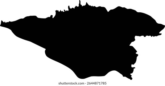 Mapa de Tehran Silhouette Flat Design