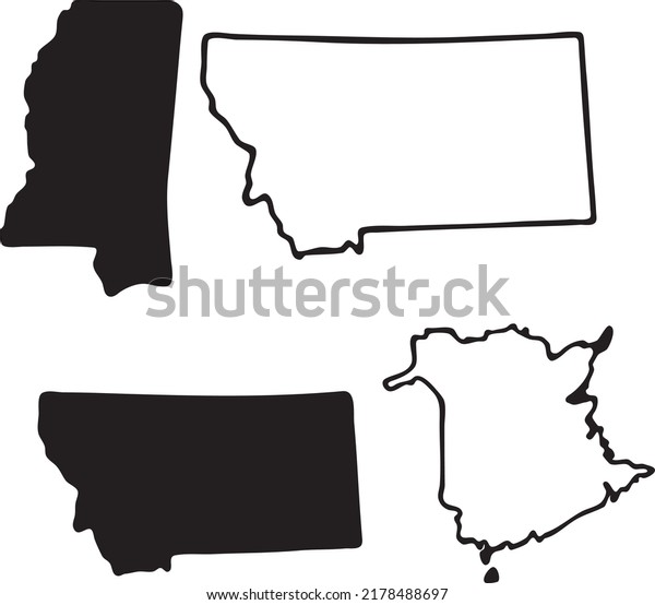 Map Templates Different Parts Maps Vector Stock Vector (Royalty Free ...