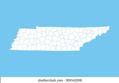map of Tennessee
