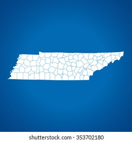 map of Tennessee