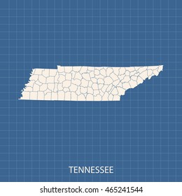 map of Tennessee