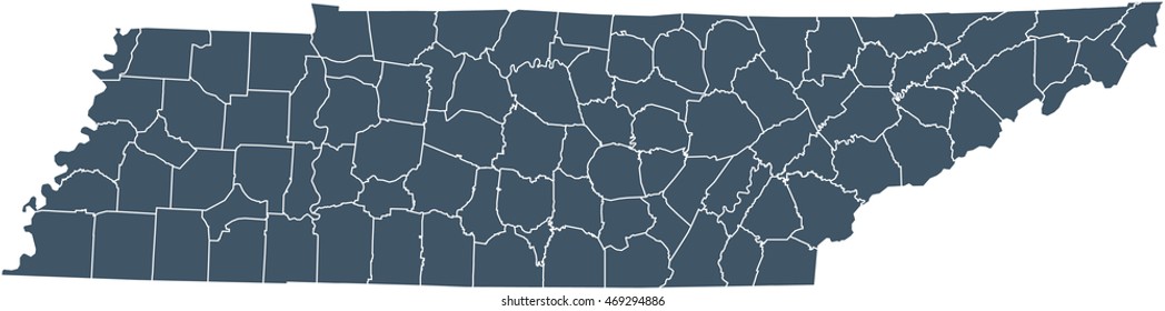 map of Tennessee