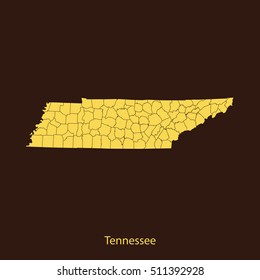 map of Tennessee