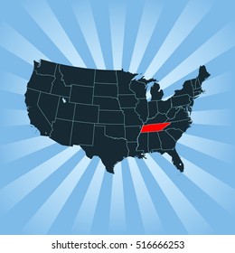 map of Tennessee