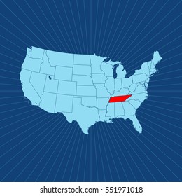 map of Tennessee