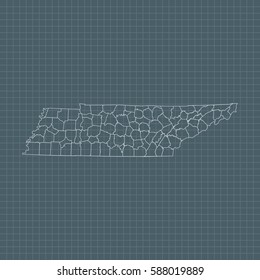 map of Tennessee