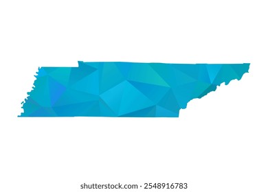 Map of Tennessee - Blue Polygonal Design For Your. Vector illustration eps 10.