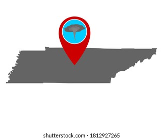 Map Of Tennessee And Pin Tornado Warning