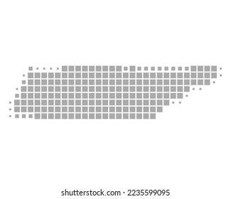 Map of Tennessee as vector illustration