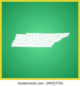 map of Tennessee. vector illustration