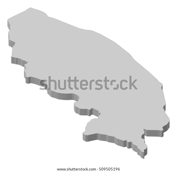 Map Terengganu Darul Iman Malaysia 3dillustration Stock Vector 