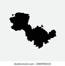 Map of Terni - Umbria - Italy outline silhouette graphic element Illustration template design
