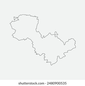 Map of Terni - Umbria - Italy outline silhouette graphic element Illustration template design
