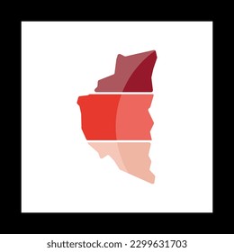 Map of Ternopil city geometric creative logo