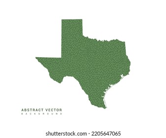 Mapa de la línea verde simple de Texas. Vector de diseño de línea mínimo estilizado.