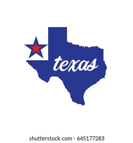 Map of Texas Vector Illustration