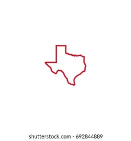 Map of Texas Vector Illustration