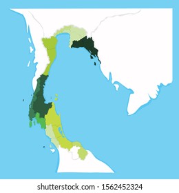 map of thai in south