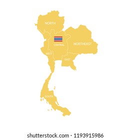 The map of Thailand