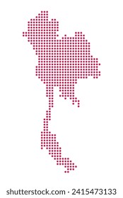 Mapa de Tailandia desde puntos