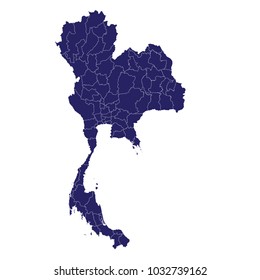 Map of thailand. High detailed vector map - thailand.