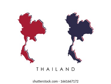 Map of Thailand Vector Design Template, Editable 