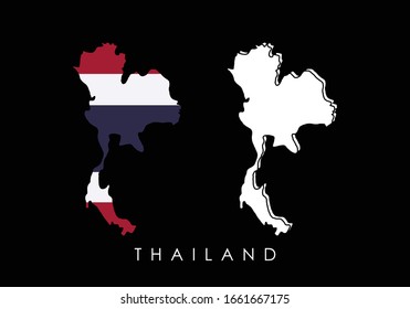 Map of Thailand Vector Design Template, Editable 