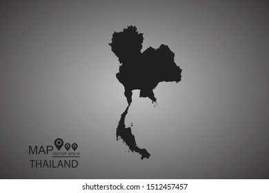 Map of Thailand. Vector illustration eps 10.