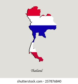 Map of Thailand for your design, concept Illustration.