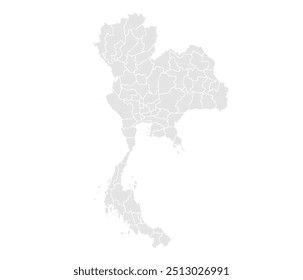 Mapa da ilustração do vetor Thailand.Grayscale.