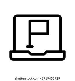 Icono de línea delgada del mapa. El ícono se puede utilizar para Sitios web, impresión, Plantillas, Plantillas de presentación, ilustraciones, etc.