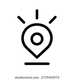 Ícone de linha fina do mapa. O ícone pode ser usado para sites, impressão, modelos, modelos de apresentação, ilustrações, etc.