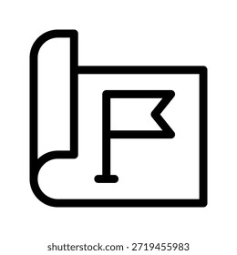 Symbol für dünne Linie zuordnen. Das Symbol kann für Websites, Print, Vorlagen, Präsentationsvorlagen, Illustrationen usw. verwendet werden.